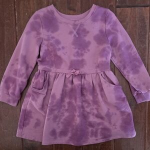 Cat & Jack Tie-dye Long Sleeve Dress w/ Pockets Size 4T NWOT